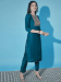 Picture of Admirable Cotton & Silk Teal Readymade Salwar Kameez