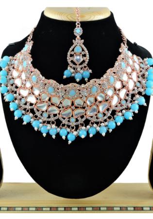 Picture of Beautiful Cadet Blue Necklace Set