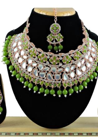 Picture of Delightful Dark Khaki Necklace Set