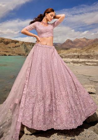 Picture of Nice Georgette & Net Rosy Brown Lehenga Choli