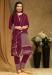 Picture of Georgette Saddle Brown Straight Cut Salwar Kameez