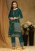 Picture of Georgette Sea Green Straight Cut Salwar Kameez