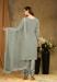 Picture of Georgette Dark Grey Straight Cut Salwar Kameez