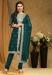 Picture of Georgette Sea Green Straight Cut Salwar Kameez