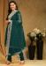 Picture of Georgette Sea Green Straight Cut Salwar Kameez