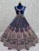 Picture of Ideal Satin Navy Blue Lehenga Choli