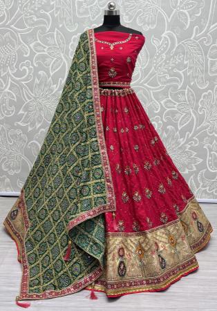 Picture of Fine Silk Deep Pink Lehenga Choli