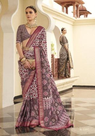 Picture of Enticing Silk Rosy Brown Saree