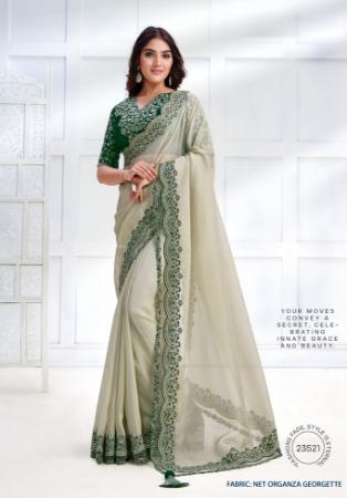 Picture of Exquisite Crepe & Satin & Silk Dark Sea Green Saree