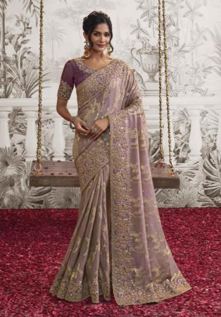 Picture of Statuesque Silk Plum Saree