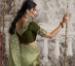 Picture of Pleasing Silk Dark Khaki Saree