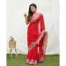 Picture of Excellent Georgette & Satin & Silk Crimson Saree