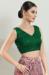 Picture of Statuesque Chiffon Forest Green Designer Blouse