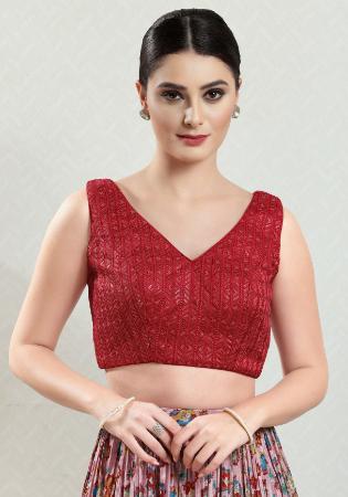 Picture of Sublime Chiffon Maroon Designer Blouse