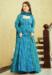 Picture of Well Formed Georgette Teal Readymade Gown