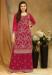 Picture of Georgette Fire Brick Straight Cut Salwar Kameez