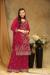 Picture of Georgette Fire Brick Straight Cut Salwar Kameez