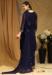 Picture of Georgette Dark Slate Blue Straight Cut Salwar Kameez