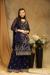 Picture of Georgette Dark Slate Blue Straight Cut Salwar Kameez