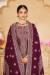 Picture of Chiffon Dark Magenta Straight Cut Salwar Kameez