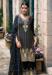 Picture of Chiffon & Silk Midnight Blue Straight Cut Salwar Kameez