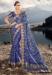 Picture of Nice Satin Dark Slate Blue Saree