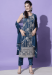 Picture of Cotton & Silk Midnight Blue Readymade Salwar Kameez