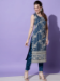 Picture of Cotton & Silk Midnight Blue Readymade Salwar Kameez