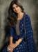 Picture of Satin Midnight Blue Straight Cut Salwar Kameez