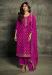 Picture of Satin Medium Violet Red Straight Cut Salwar Kameez