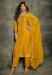 Picture of Comely Satin Sandy Brown Straight Cut Salwar Kameez