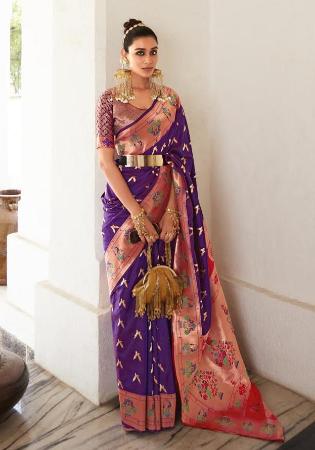 Picture of Exquisite Silk Midnight Blue Saree