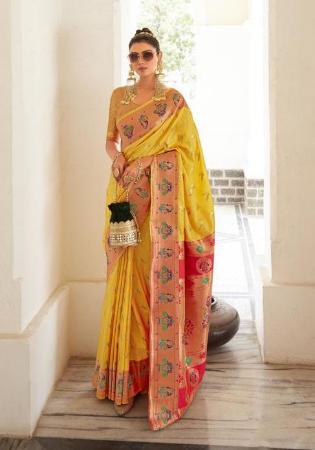 Picture of Stunning Silk Orange Saree