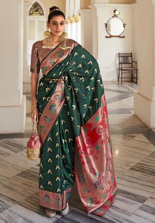 Picture of Gorgeous Silk Black Saree