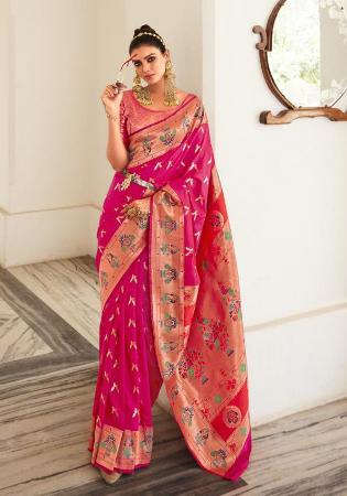 Picture of Shapely Silk Crimson Saree