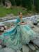 Picture of Magnificent Silk Dark Sea Green Lehenga Choli