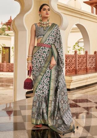 Picture of Graceful Silk Grey Saree