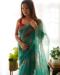 Picture of Delightful Organza Dark Green Saree