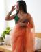 Picture of Enticing Organza Light Salmon Saree