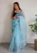 Picture of Enticing Organza Cadet Blue Saree