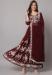 Picture of Shapely Rayon Saddle Brown Readymade Salwar Kameez