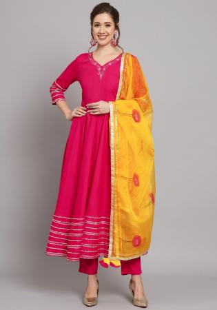 Picture of Bewitching Rayon Light Pink Readymade Salwar Kameez