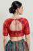 Picture of Resplendent Net & Silk Fire Brick Designer Blouse