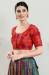 Picture of Resplendent Net & Silk Fire Brick Designer Blouse