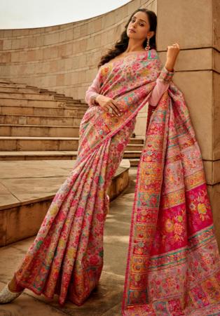 Picture of Charming Silk Pale Violet Red Saree