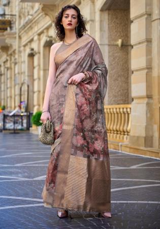 Picture of Enticing Silk Dim Gray Saree