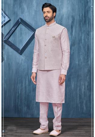 Picture of Radiant Satin Thistle Kurtas