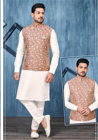 Picture of Fascinating Satin White Kurtas