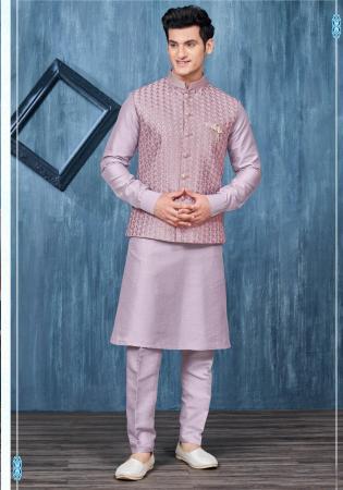 Picture of Pretty Silk Dark Grey Kurtas