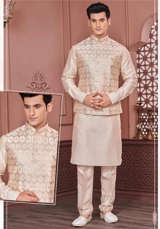 Picture of Shapely Silk Beige Kurtas